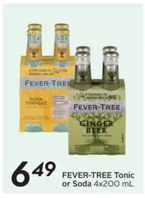 Sobeys FEVER-TREE Tonic or Soda offer