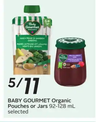 Sobeys BABY GOURMET Organic Pouches or Jars offer