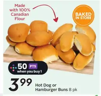 Sobeys Hot Dog or Hamburger Buns offer