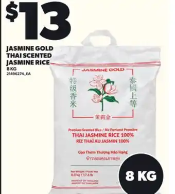 Loblaws JASMINE GOLD THAI SCENTED JASMINE RICE 8KG offer