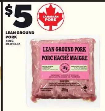 Loblaws LEAN GROUND PORK, 450G offer