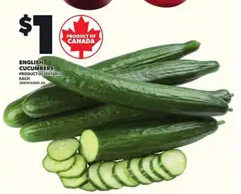 Loblaws ENGLISH CUCUMBERS offer
