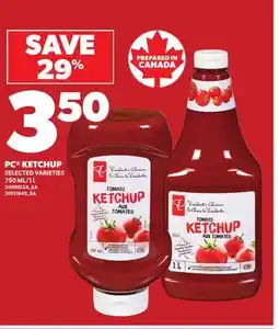 Loblaws PC KETCHUP, 750ML/1L offer