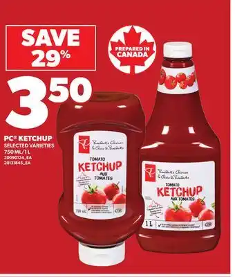Loblaws PC KETCHUP, 750ML/1L offer