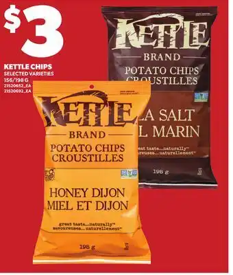 Loblaws KETTLE CHIPS, 156/198 G offer