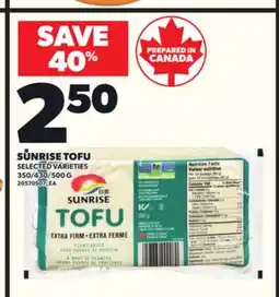 Loblaws SUNRISE TOFU, 350/430/500G offer