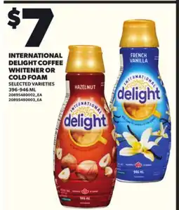 Loblaws INTERNATIONAL DELIGHT COFFEE WHITENER OR COLD FOAM, 396-946ML offer