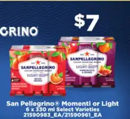 Loblaws SAN PELLEGRINO MOMENTI OR LIGHT, 6 X 330ML offer