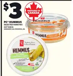 Loblaws PC HUMMUS 227-228G offer