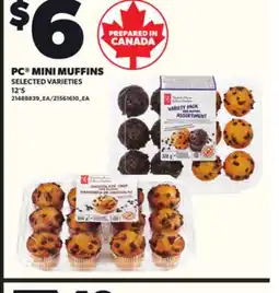 Loblaws PC MINI MUFFINS, 12'S offer