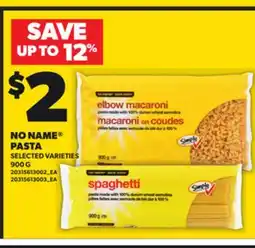 Loblaws NO NAME PASTA, 900 G offer