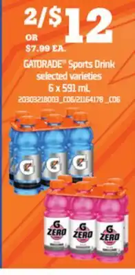 Loblaws GATORADE SPORTS DRINK, 6 x 591 mL offer