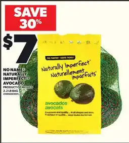Loblaws NO NAME NATURALLY IMPERFECT AVOCADO 2.2 LB BAG offer