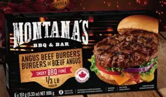 Loblaws MONTANA'S ANGUS BEEF BURGERS, 6 X 151 G offer