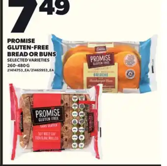 Loblaws PROMISE GLUTEN-FREE BREAD OR BUNS, 260-480 G offer