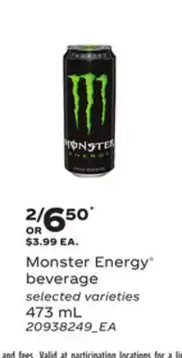 Loblaws MONSTER ENERGY BEVERAGE 473ML offer