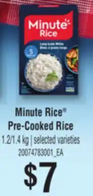 Loblaws MINUTE RICE PRE-COOKED RICE, 1.2/1.4 kg offer