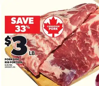 Loblaws PORK SIDE RIB PORTION offer