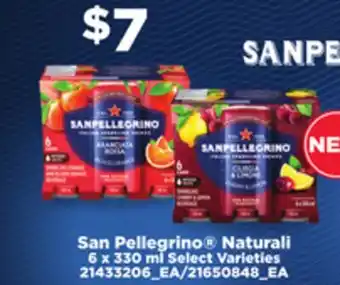Loblaws SAN PELLEGRINO NATURALI, 6 X 330 ML offer