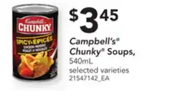 Loblaws CAMPBELL'S CHUNKY SOUPS 540mL offer
