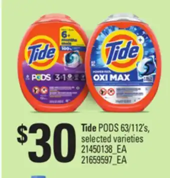 Loblaws TIDE PODS, 63/112'S offer