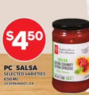 Loblaws PC SALSA, 650 ML offer
