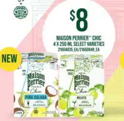 Loblaws MAISON PERRIERTM CHIC 4 X 250ML offer