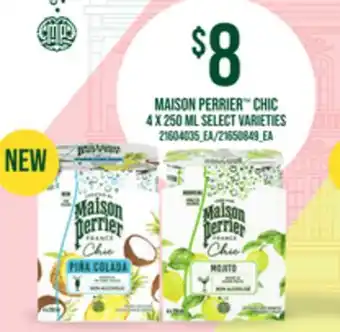 Loblaws MAISON PERRIERTM CHIC 4 X 250ML offer