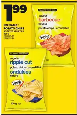 Loblaws NO NAME POTATO CHIPS, 200G offer