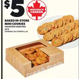 Loblaws BAKED IN-STORE MINI COOKIES, 24'S offer