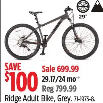 Canadian Tire Ridge Adult Bike, Grey offer