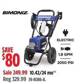 Canadian Tire Simoniz ELECTRIC 1.8 GPM offer