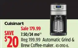 Canadian Tire Automatic Grind & Brew Coffee-maker offer