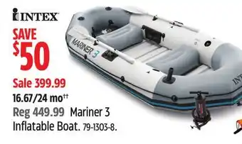 Canadian Tire Intex Mariner 3 Inflatable Boat offer