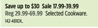 Canadian Tire Selected Cookware offer