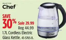 Canadian Tire MASTER Chef Cordless Electric Glass Kettle offer