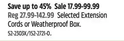 Canadian Tire Selected Extension Cords or Weatherproof Box offer
