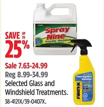 Canadian Tire Selected Glass and Windshield Treatments offer