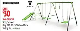 Canadian Tire Sportspower 7-Station Metal Swing Set offer