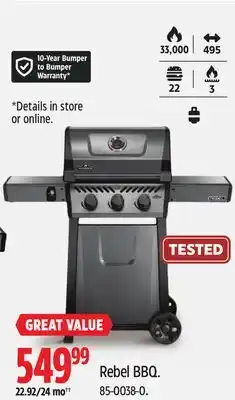 Canadian Tire Napoleon Rebel BBQ offer