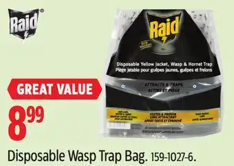 Canadian Tire Disposable Wasp Trap Bag offer