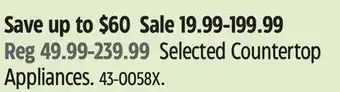 Canadian Tire Heritage The Rock Selected Countertop Appliances offer