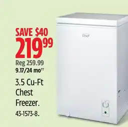 Canadian Tire 3.5 Cu-Ft Chest Freezer offer