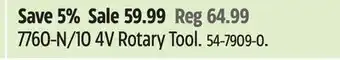 Canadian Tire Dremel 4V Rotary Tool offer