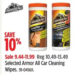 Canadian Tire Selected Armor All Car Cleaning Wipes offer