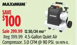 Canadian Tire Maximum 4.5-Gallon Quiet Air Compressor offer