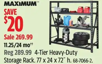 Canadian Tire Maximum 4-Tier Heavy-Duty Storage Rack offer