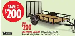 Canadian Tire MotoMaster Selected Utility Trailers offer
