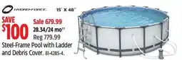 Canadian Tire Steel-Frame Pool with Ladder and Debris Cover offer