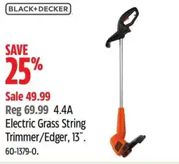 Canadian Tire Black & Decker 4.4A Electric Grass String Trimmer/Edger, 13˝ offer